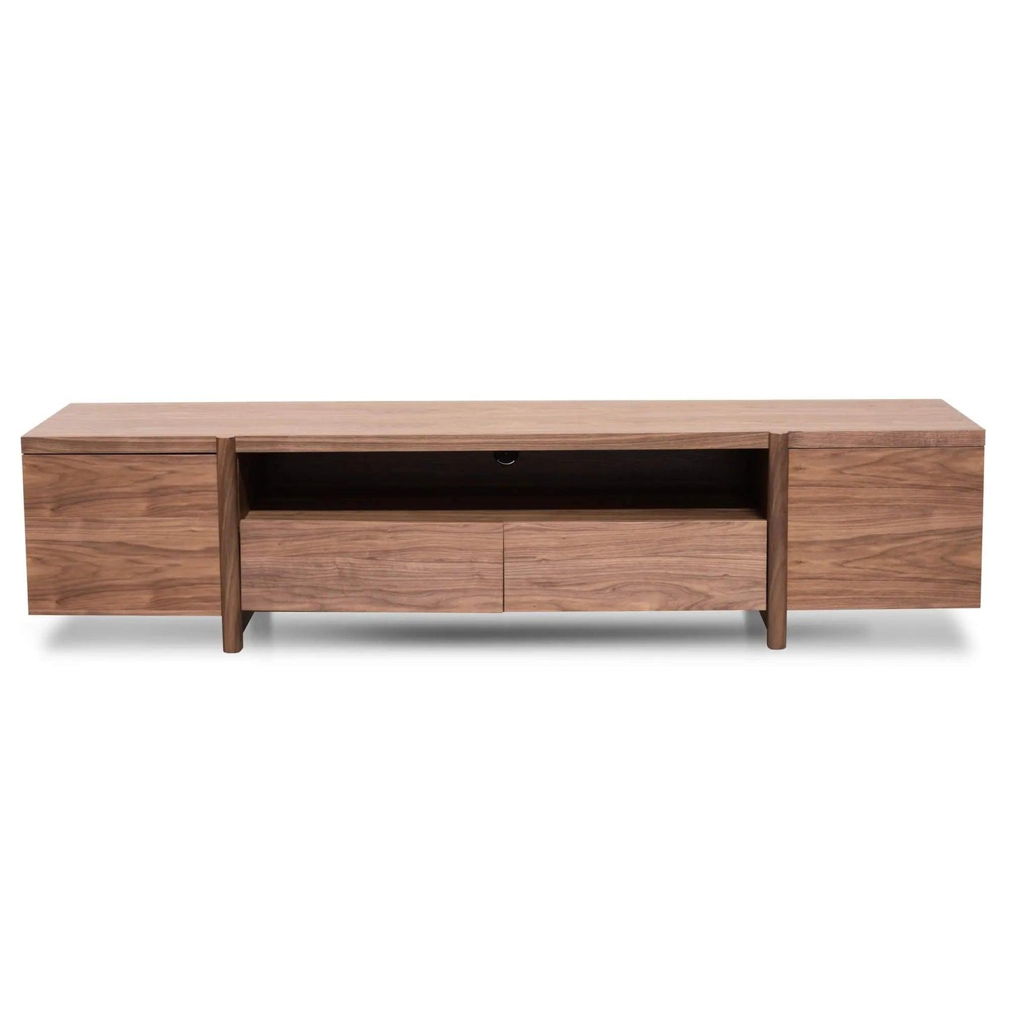 Calibre Lowline 2.1m Entertainment TV Unit In Walnut - Timber Legs TV2610-BB - Entertainment UnitsTV2610-BB 1