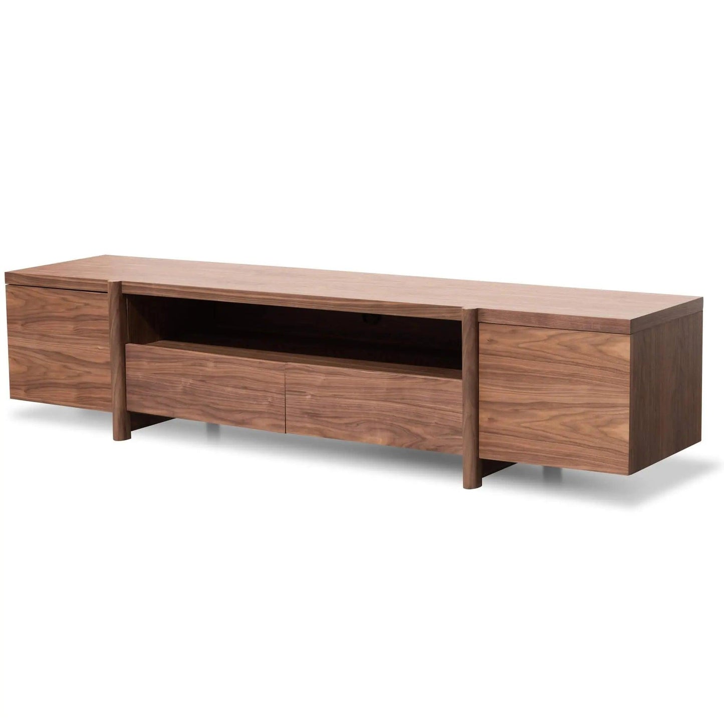 Calibre Lowline 2.1m Entertainment TV Unit In Walnut - Timber Legs TV2610-BB - Entertainment UnitsTV2610-BB 2