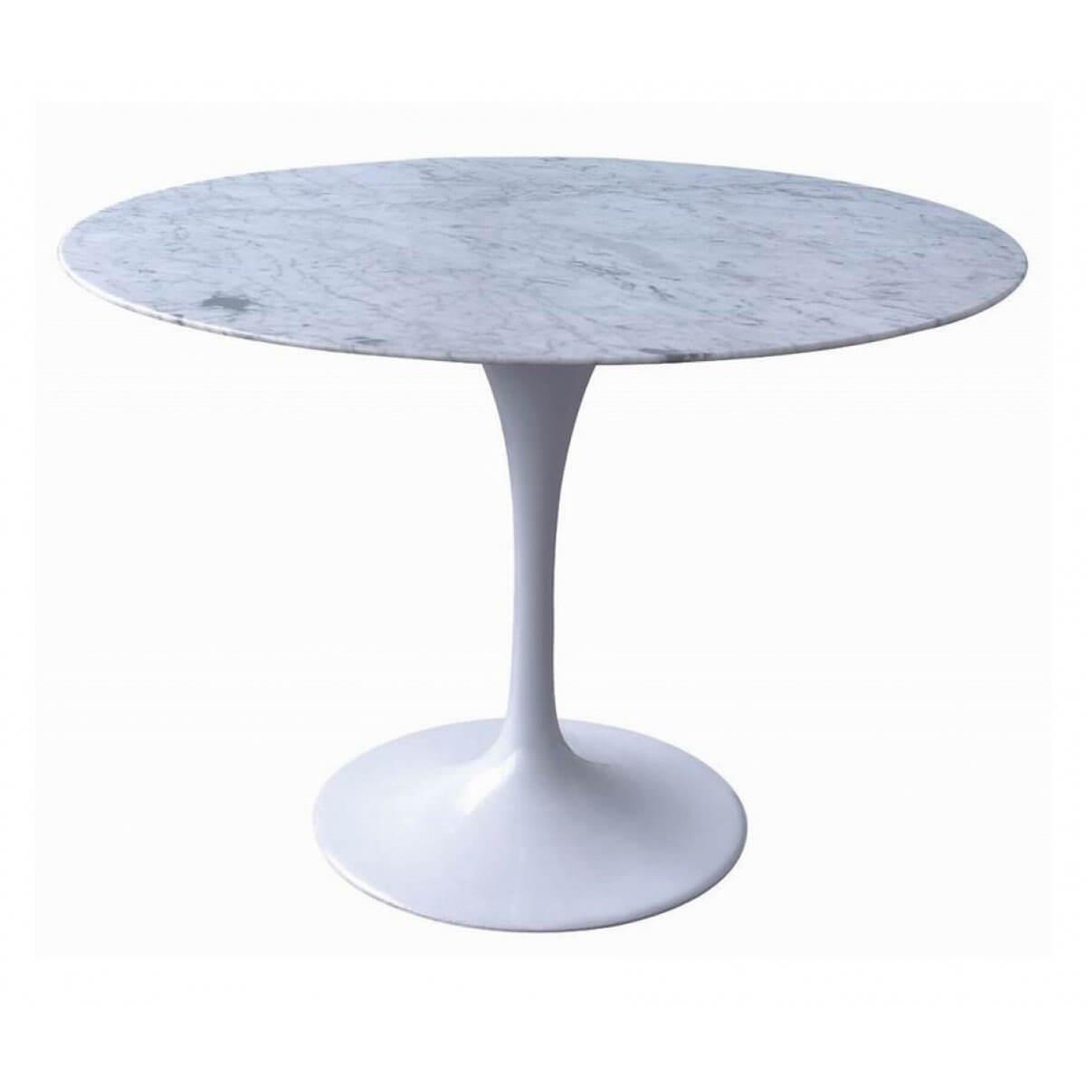 Calibre Marble Dining Table 100cm - Aluminium DT350A-Dining Tables-Calibre-Prime Furniture