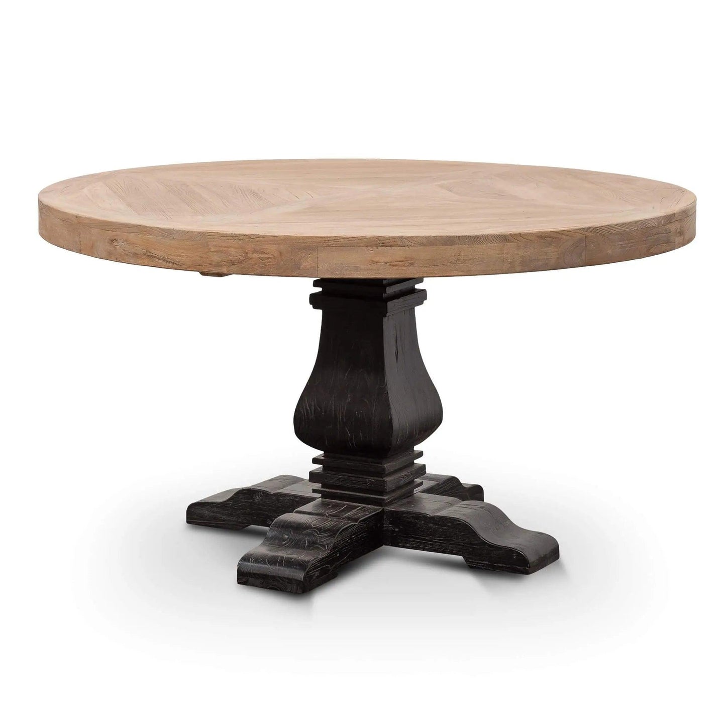 Calibre Natural Wooden Round Dining Table - Black Base DT6067 - Dining TablesDT6067 3