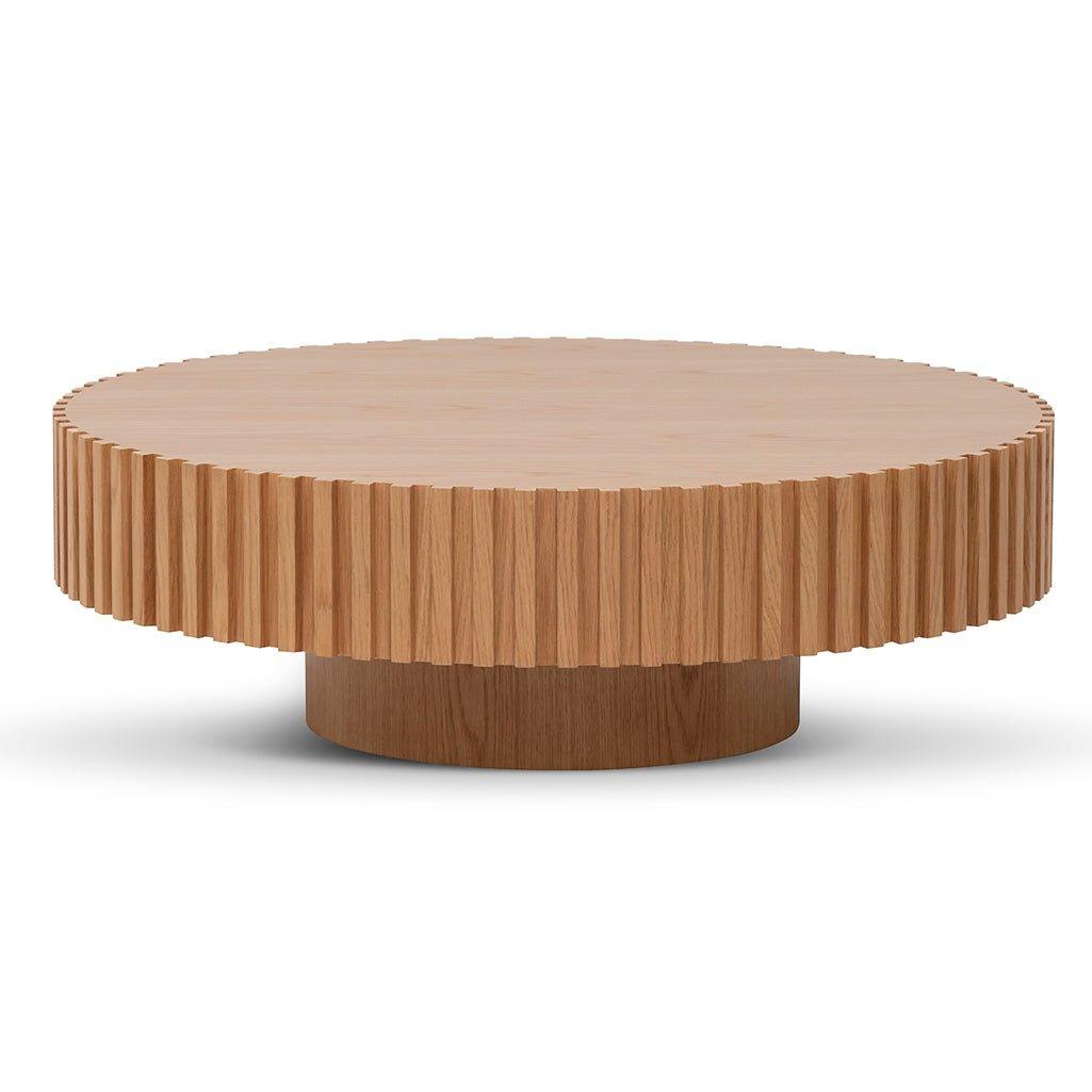 Calibre Oak Round Coffee Table - Natural - Coffee TableCF6860-CN 2