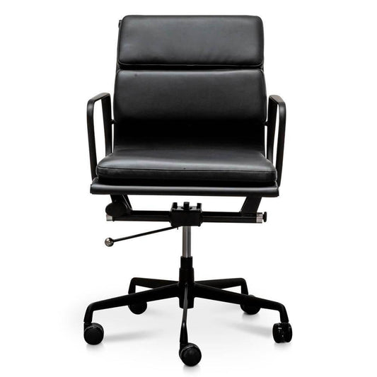 Calibre Pad Management PU Leather Boardroom Chair in Black - Black Frame OC2624-YS-Chairs-Calibre-Prime Furniture