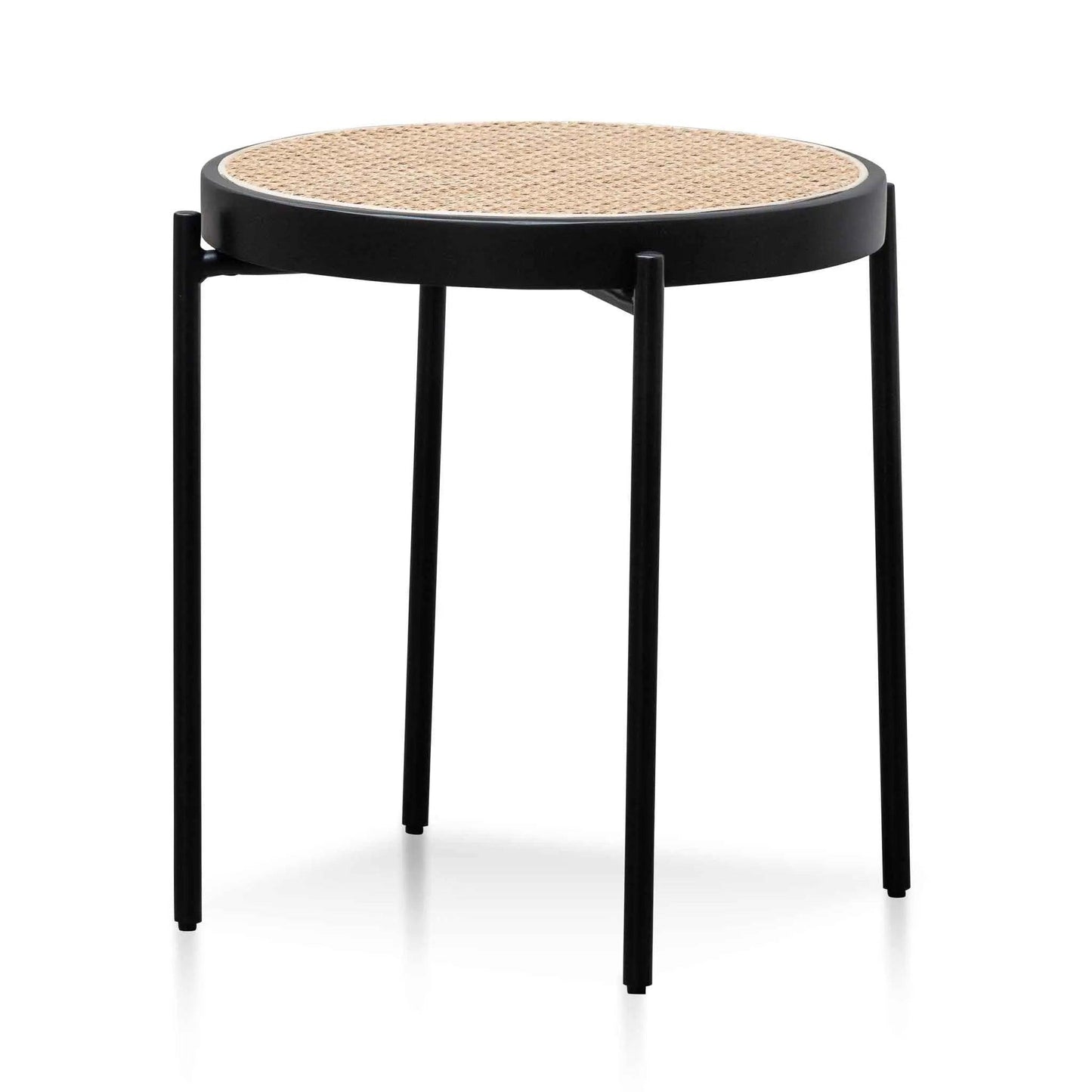 Calibre Rattan Top Side Table - Natural Top and Black Base ST6494-SD - Side TableST6494-SD 4