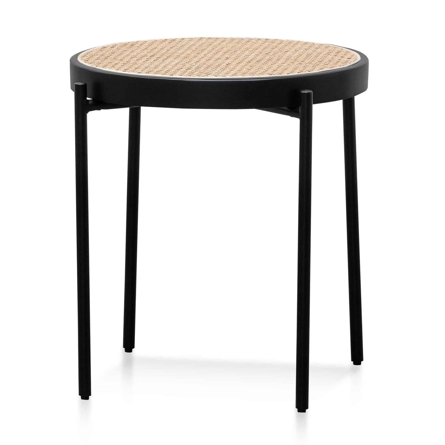 Calibre Rattan Top Side Table - Natural Top and Black Base ST6494-SD - Side TableST6494-SD 3