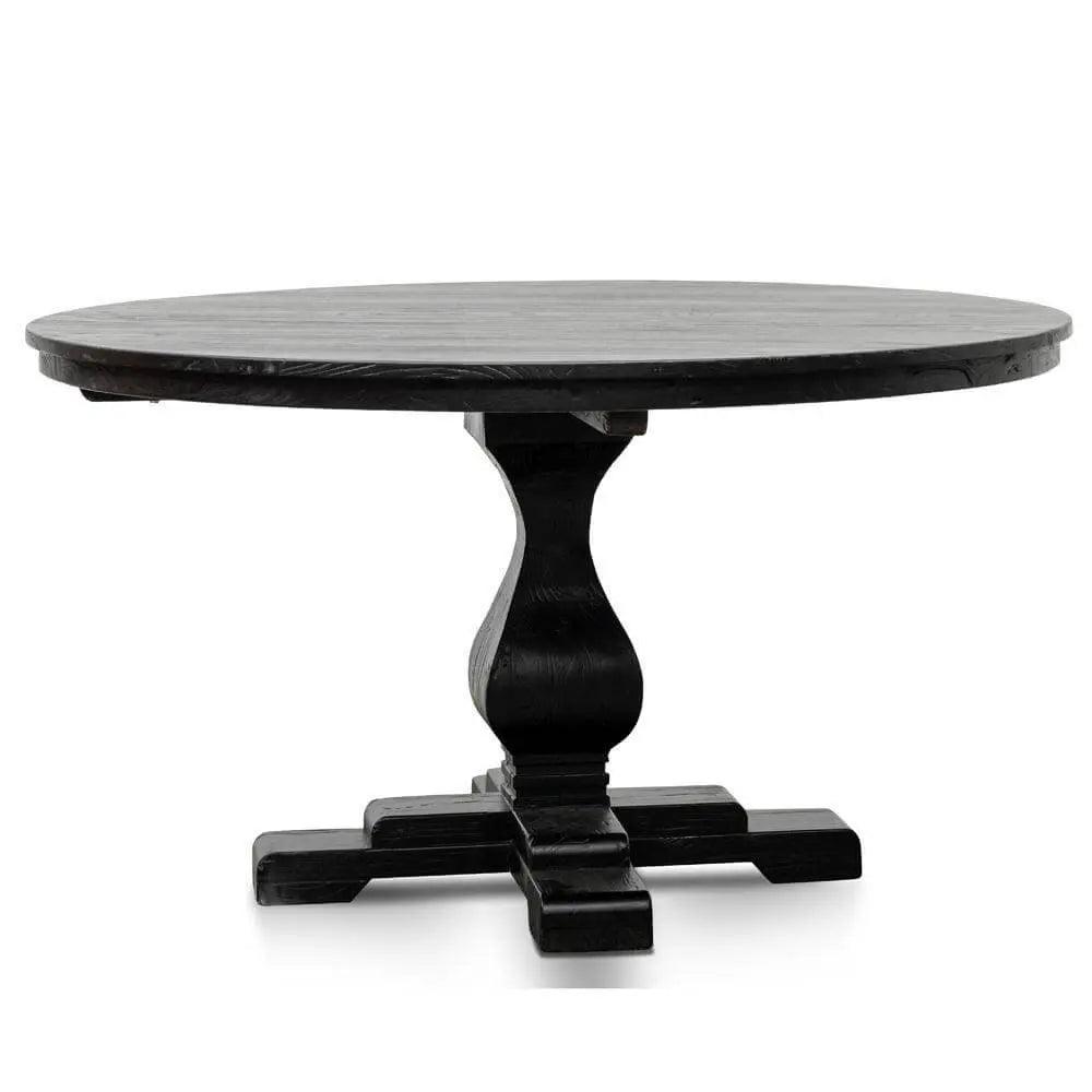 Calibre Reclaimed 140cm Round Dining Table - Rustic Black - Dining TablesDT2480 3