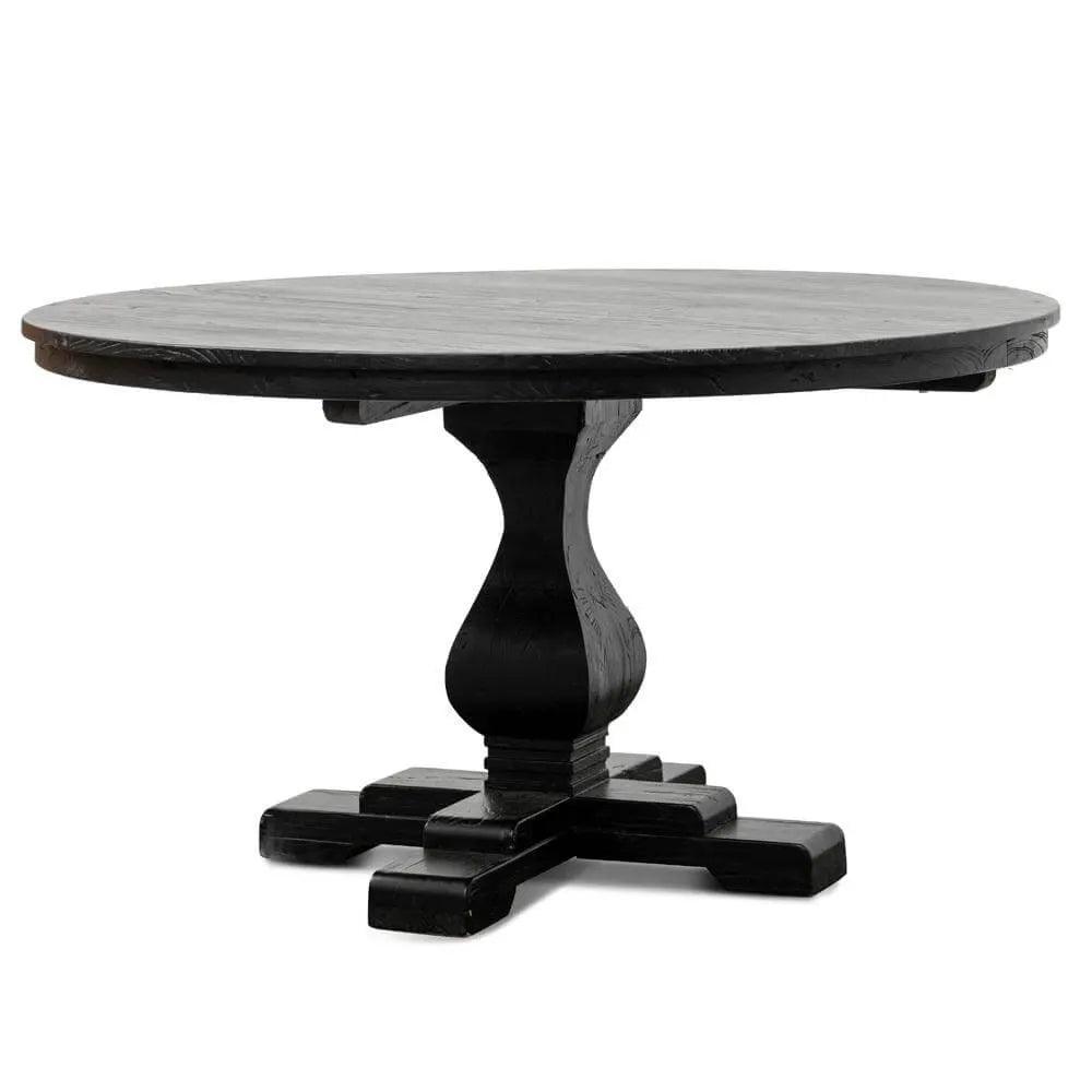 Calibre Reclaimed 140cm Round Dining Table - Rustic Black - Dining TablesDT2480 4