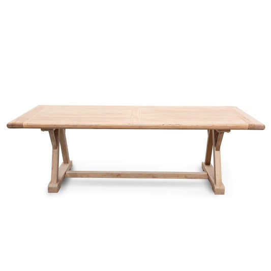 Calibre Reclaimed Elm Wood 2.4m Dining Table DT2576-Dining Tables-Calibre-Prime Furniture