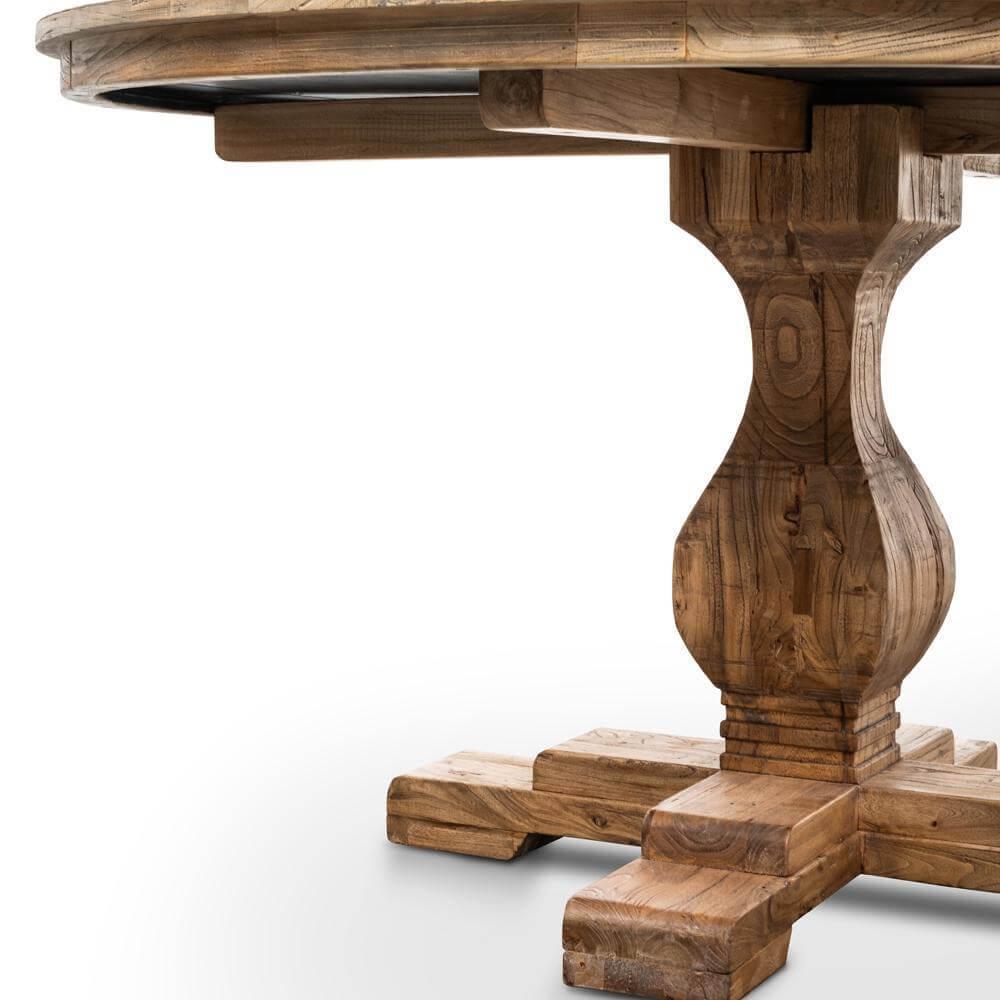 Calibre Round Dining Table 140cm - Rustic Natural DT2759-Dining Tables-Calibre-Prime Furniture