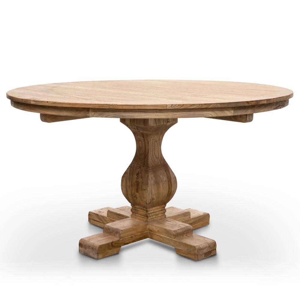 Calibre Round Dining Table 140cm - Rustic Natural DT2759-Dining Tables-Calibre-Prime Furniture