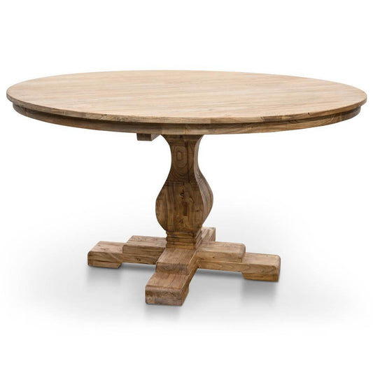 Calibre Round Dining Table 140cm - Rustic Natural DT2759-Dining Tables-Calibre-Prime Furniture