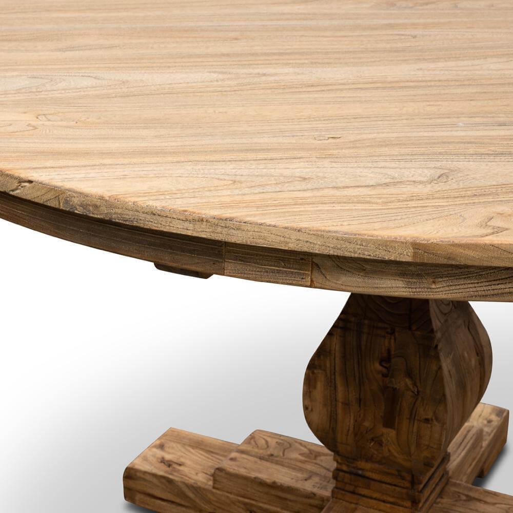 Calibre Round Dining Table 140cm - Rustic Natural DT2759-Dining Tables-Calibre-Prime Furniture