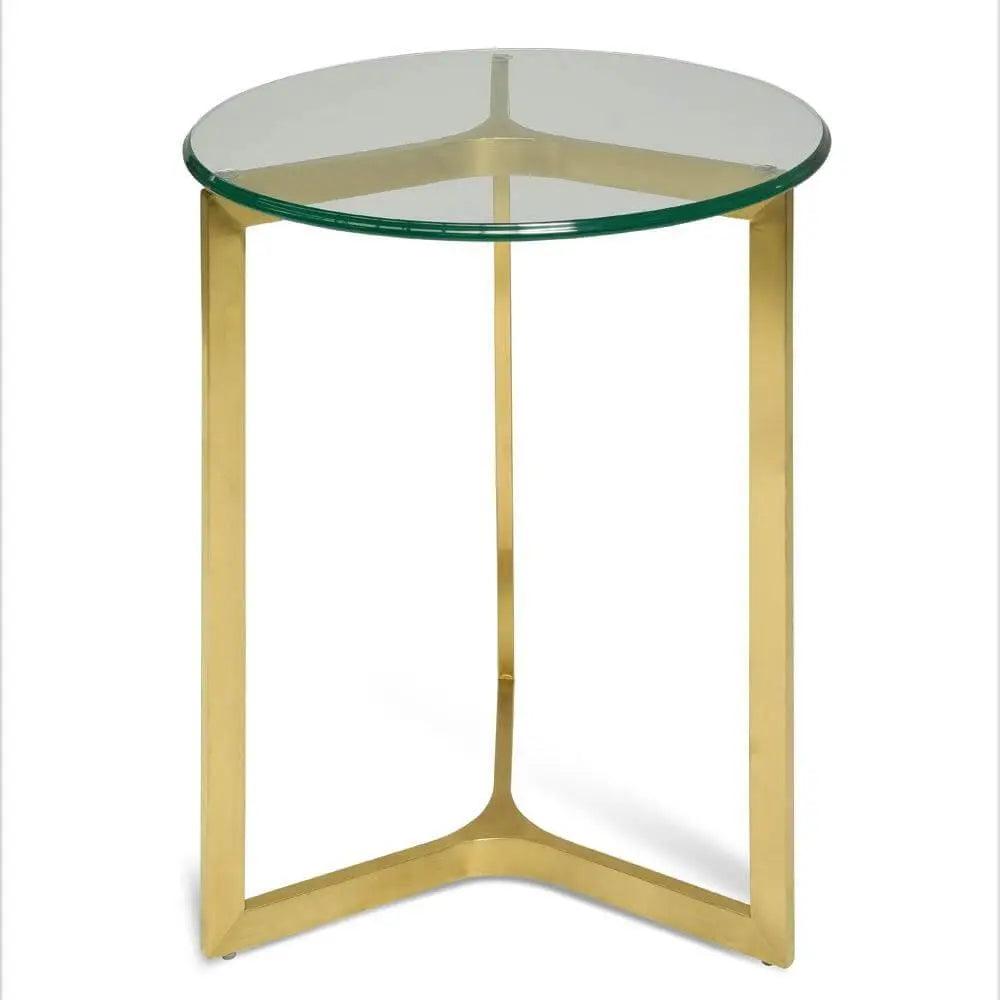 Calibre Round Glass Side Table - Gold Base ST2356-KS - Side TableST2356-KS 2