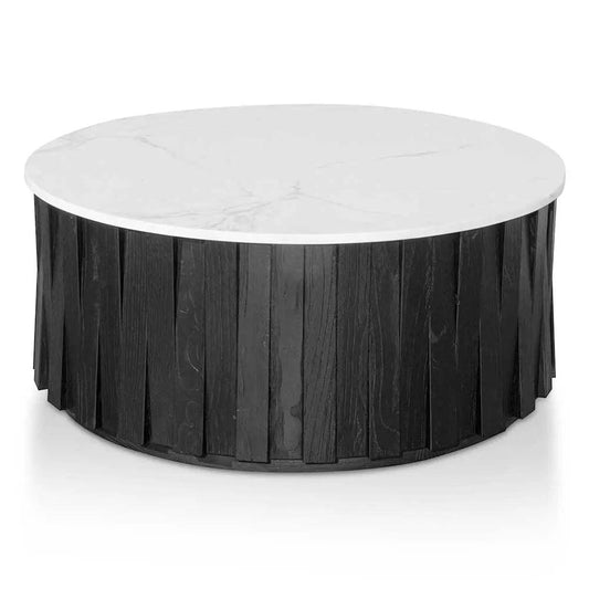 Calibre Round marble Coffee Table - Black CF6478-NI - Coffee TablesCF6478-NI 1