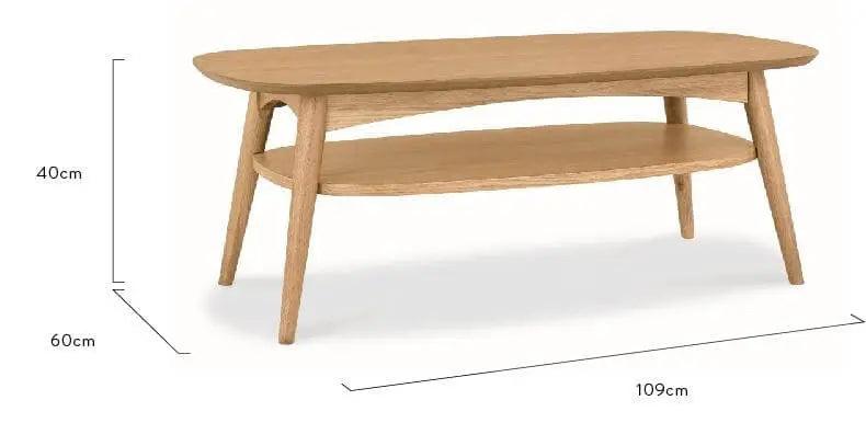 Calibre Scandinavian 109cm Coffee Table - Natural - Coffee TablesCF690-VN 2