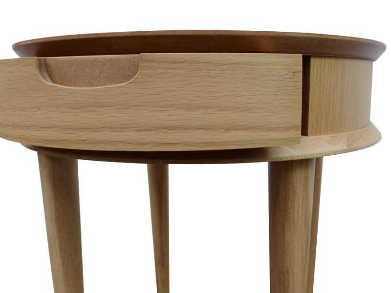 Calibre Scandinavian Lamp Side Table with Drawers - Natural CF692-VN-Side Table-Calibre-Prime Furniture