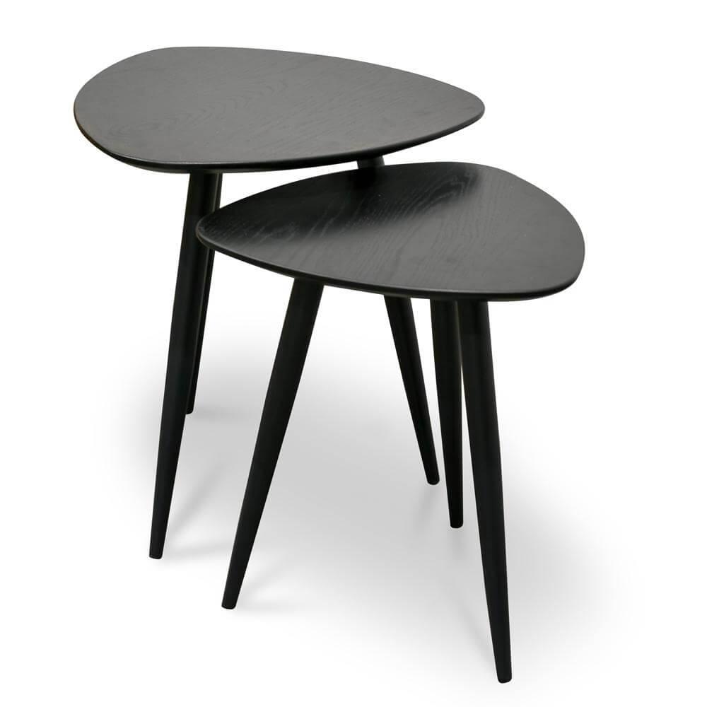 Calibre Set of Side Table - Black ST2410-KD-Side Table-Calibre-Prime Furniture