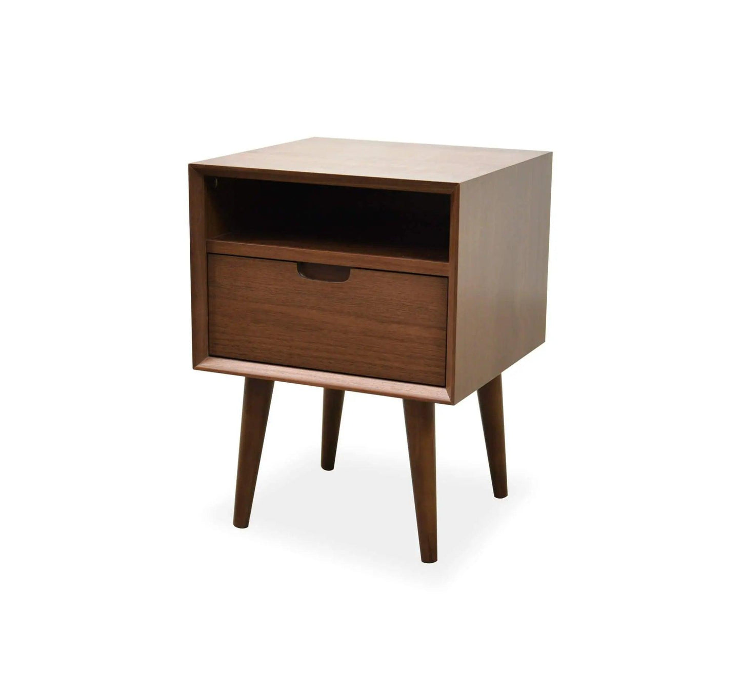 Calibre SQ Wooden Bedside Table - Walnut ST221WAL-VN - Side TableST221WAL-VN 1