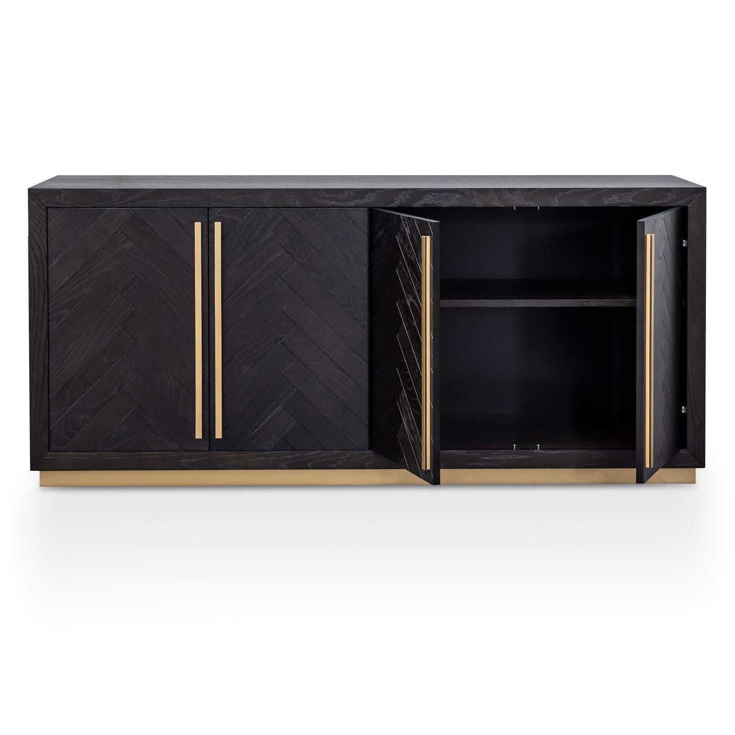 Calibre Wide Sideboard - Black and Brass DT2806-VN-Sideboards-Calibre-Prime Furniture