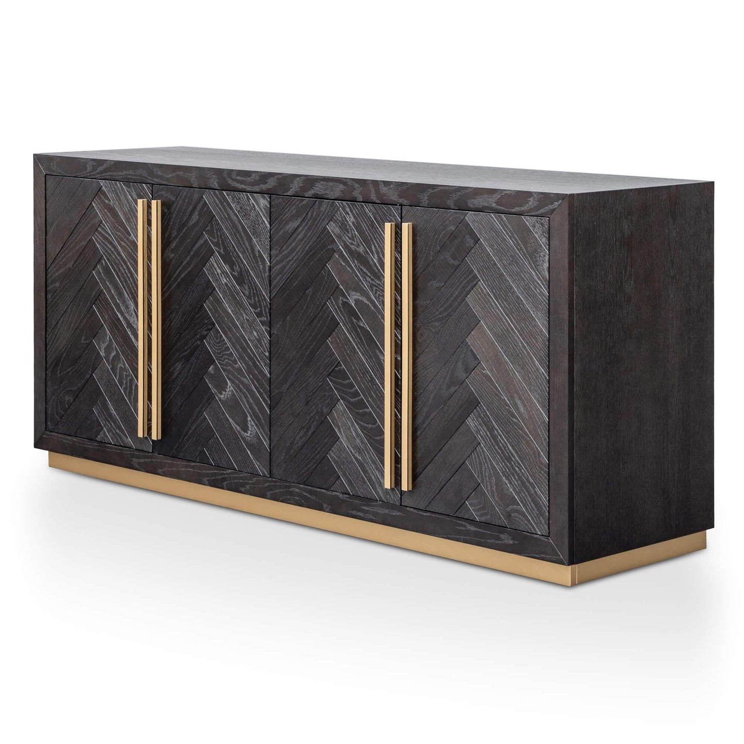 Calibre Wide Sideboard - Black and Brass DT2806-VN-Sideboards-Calibre-Prime Furniture