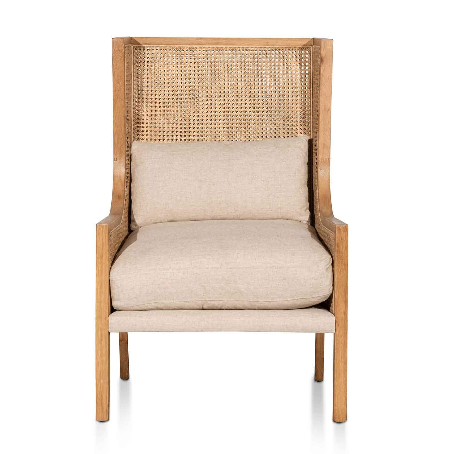 Calibre Wingback Rattan Armchair - Distress Natural - Sand White LC6398-CH - Arm ChairsLC6398-CH 5