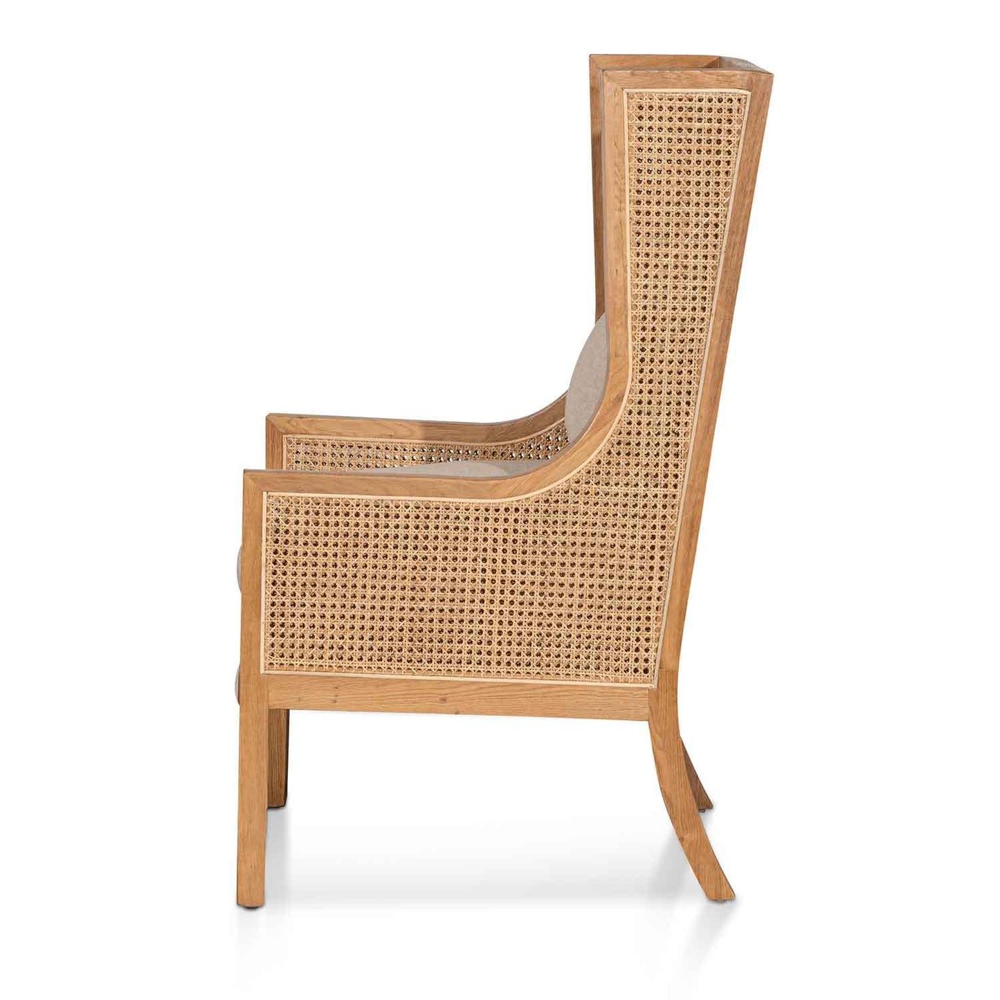 Calibre Wingback Rattan Armchair - Distress Natural - Sand White LC6398-CH - Arm ChairsLC6398-CH 3