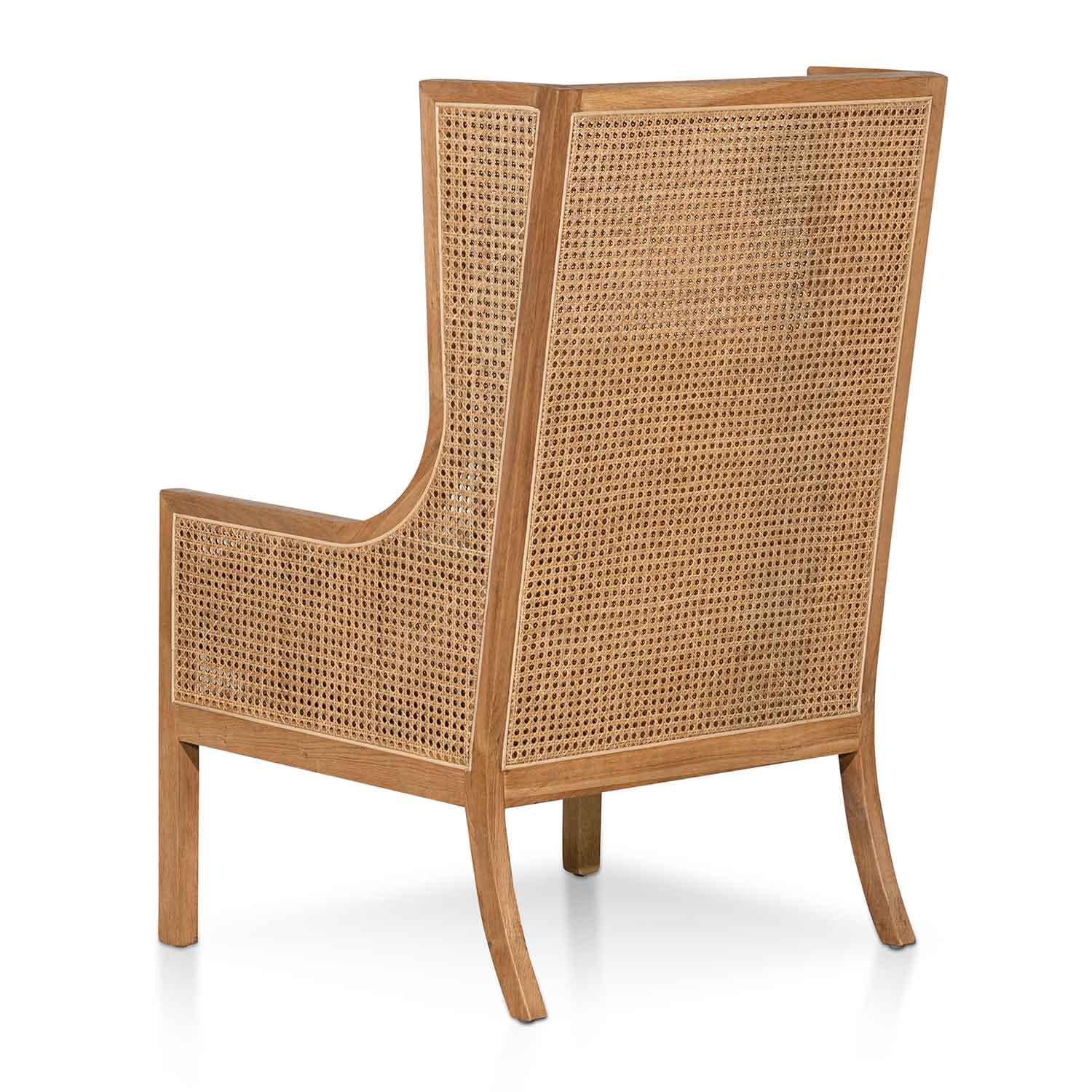 Calibre Wingback Rattan Armchair - Distress Natural - Sand White LC6398-CH - Arm ChairsLC6398-CH 4