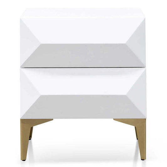 Calibre Wooden Side Table - White with Gold Legs ST6410-IG - Side TableST6410-IG 1