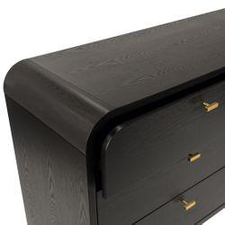 Chisholm Oak 6 Drawer Chest - Black - Chest Of Drawers330419320294128916 5