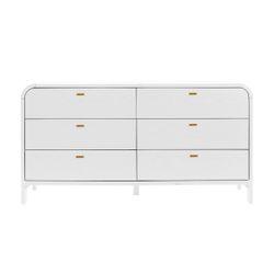 Chisholm Oak 6 Drawer Chest - White - Chest Of Drawers330409320294128909 1