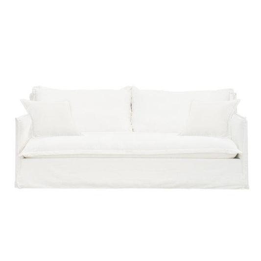 Cove 3 Seater Slip Cover Sofa - White Linen - Sofa330219320294129203 1