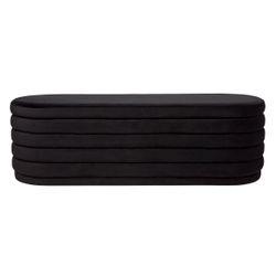 Demi Storage Bench Ottoman - Black Velvet - Ottoman328599320294126776 1