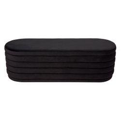 Demi Storage Bench Ottoman - Black Velvet - Ottoman328599320294126776 6