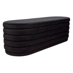 Demi Storage Bench Ottoman - Black Velvet - Ottoman328599320294126776 3