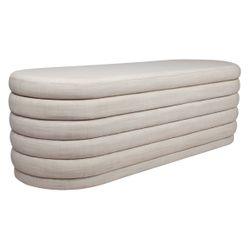 Demi Storage Bench Ottoman - Off White Linen - Ottoman328619320294126790 2