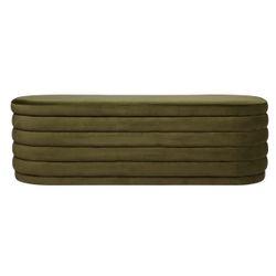 Demi Storage Bench Ottoman - Olive Velvet - Ottoman328629320294126806 1