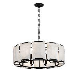 Florence Alabaster Pendant - Round Black - Chandeliers and Pendants207779320294128046 3