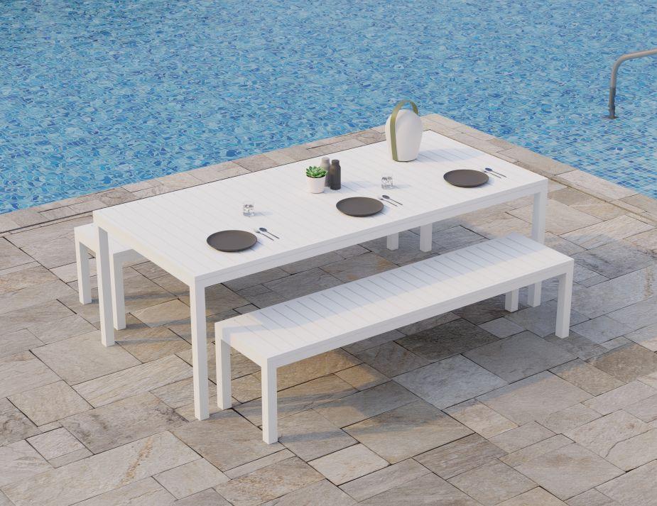 Halki Bench Seat - Outdoor - 190cm - White - C1412071679356182151391 2