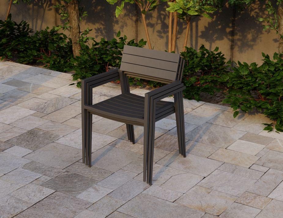 Halki Chair - Outdoor - Charcoal - No Cushion - C1410260759356182095718 6