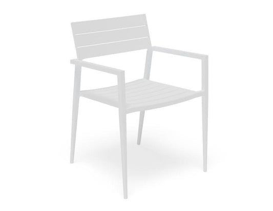 Halki Chair - Outdoor - White - With Light Grey Cushion - C1410262449356182095749 1