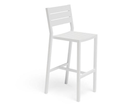 Halki Stool With Backrest - White - No Cushion - C1410271679356182095787 1