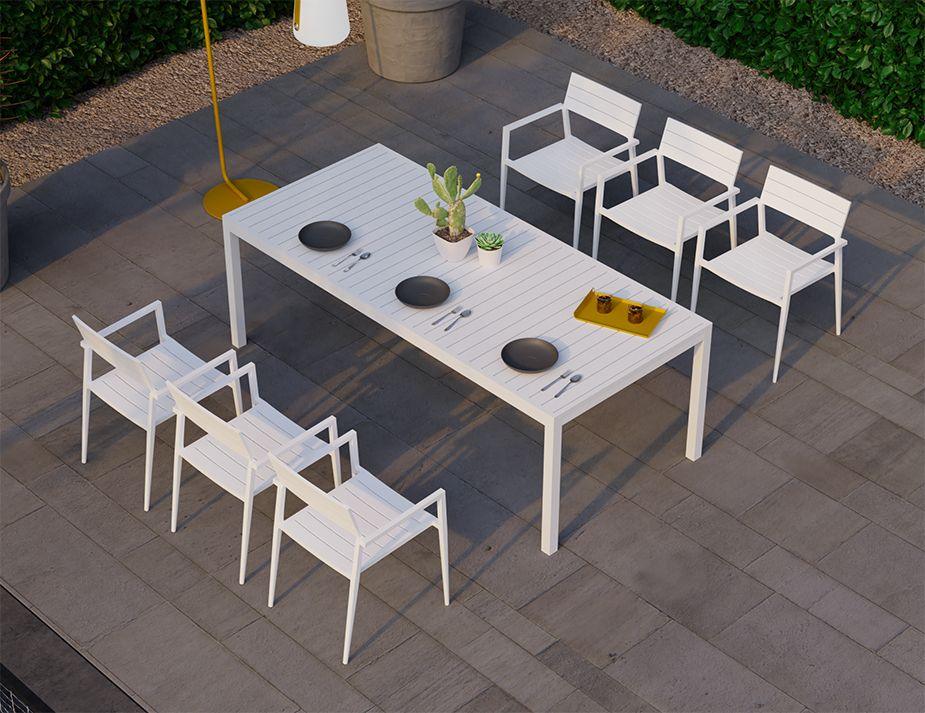 Halki Table - Outdoor - 220cm x 100cm - White - C1412042679356182099785 6