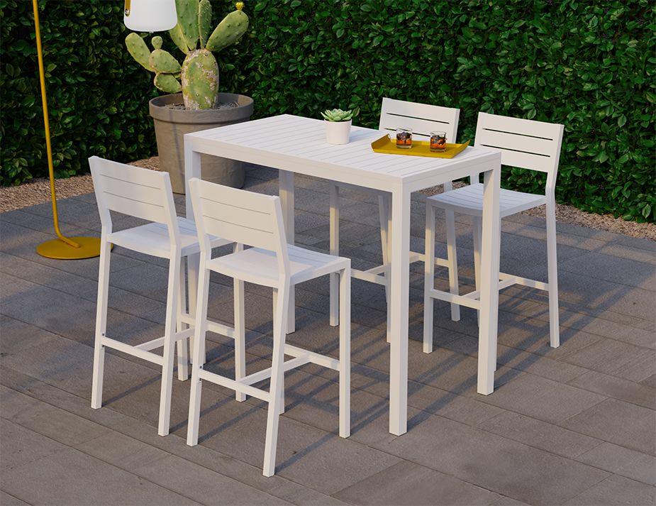 Halki Table - Outdoor - High Bar - 125cm x 65cm - White - C1412043679356182099808 6