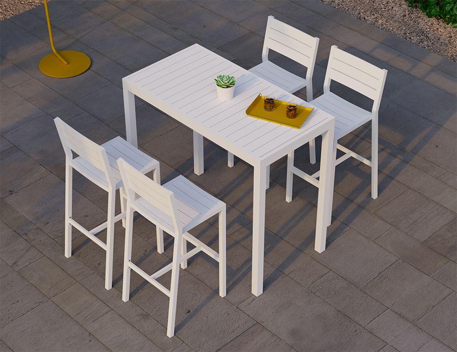 Halki Table - Outdoor - High Bar - 125cm x 65cm - White - C1412043679356182099808 2