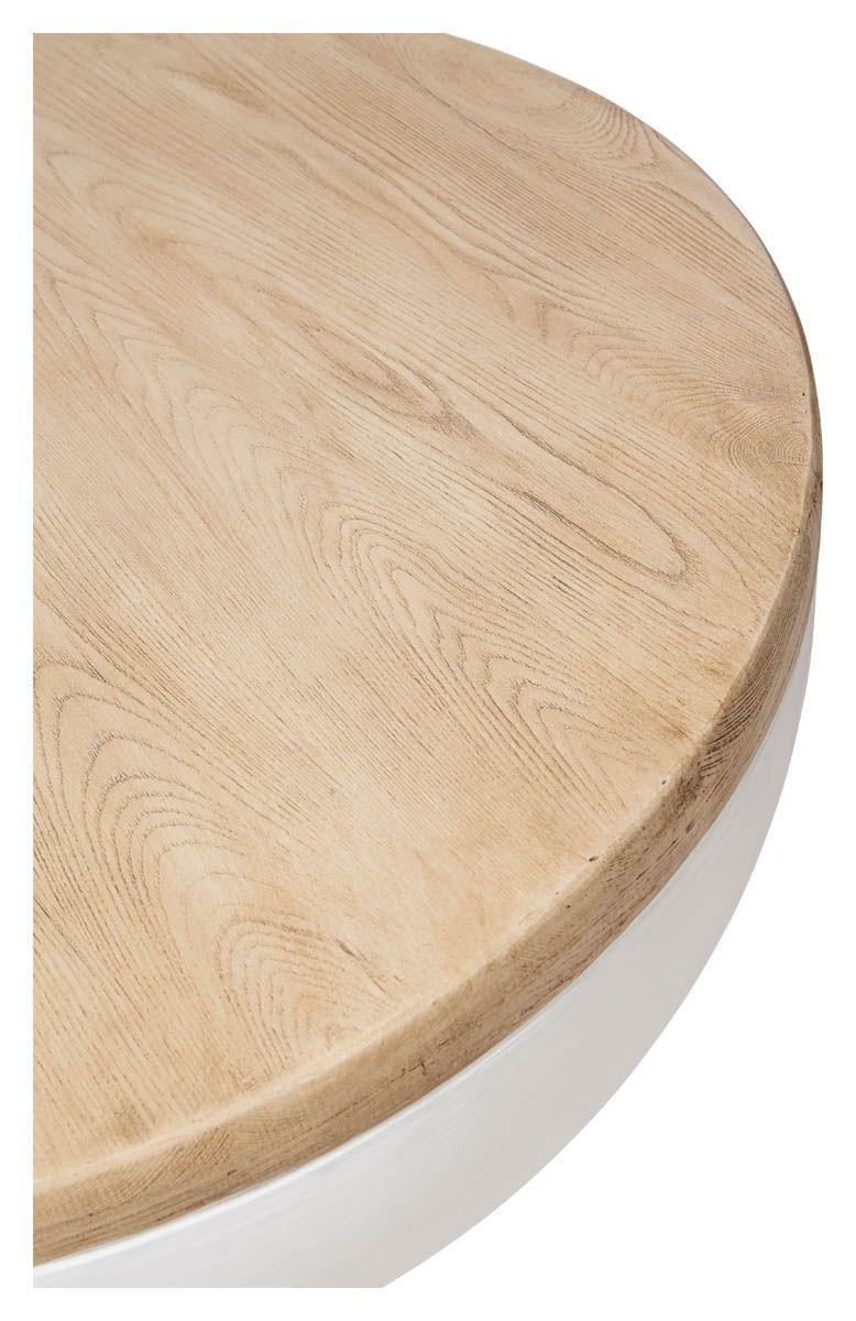 Hamptons Indoor/Outdoor Round Coffee Table Light Oak/White YS01 - Coffee TableYS019332092115906 5