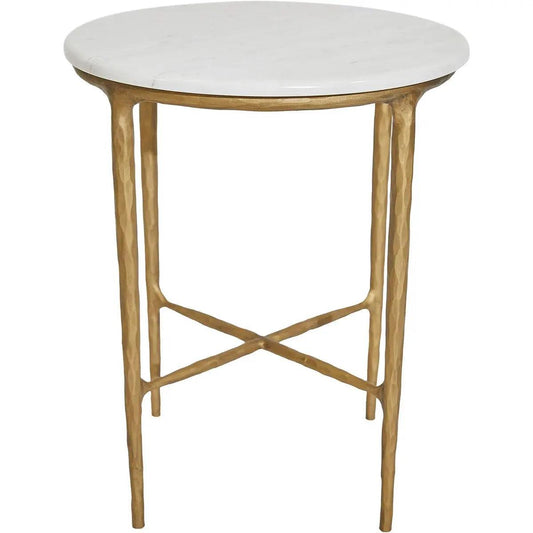 Heston Marble Side Table - Brass - Side TableB321869320294114292+9320294114278 1