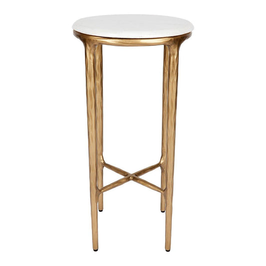 Heston Petite Marble Side Table - Brass - Side TableB327819320294125427+9320294125434 1