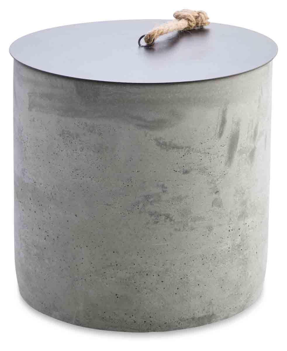 HG Living 2 Wick Cement Candle Holder With Lid And Wax Large HZ1042 - Candle HoldersHZ10429332092090500 1