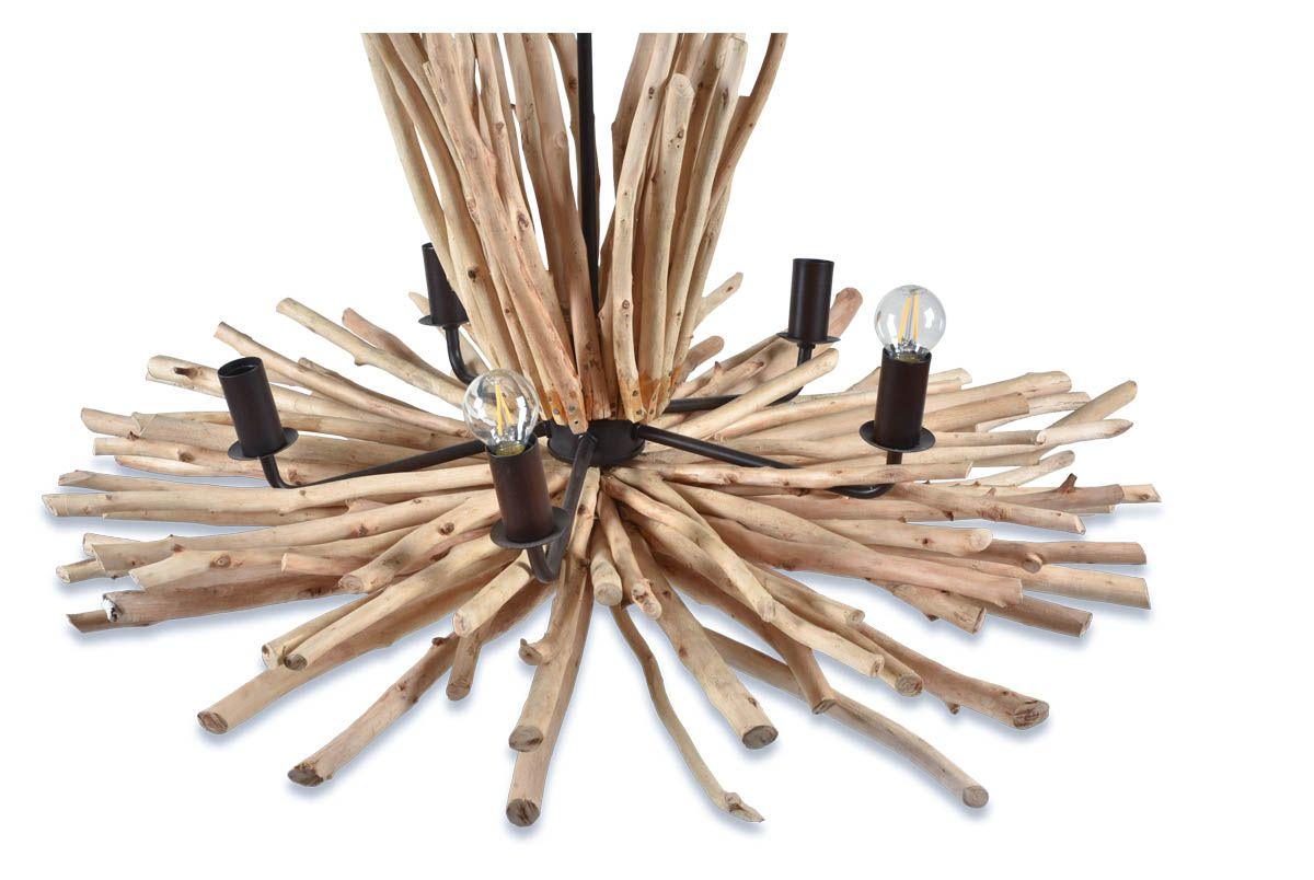 HG Living 5 Light Driftwood Chandelier - Natural/Black - Pendant LightUE049332092123680 2