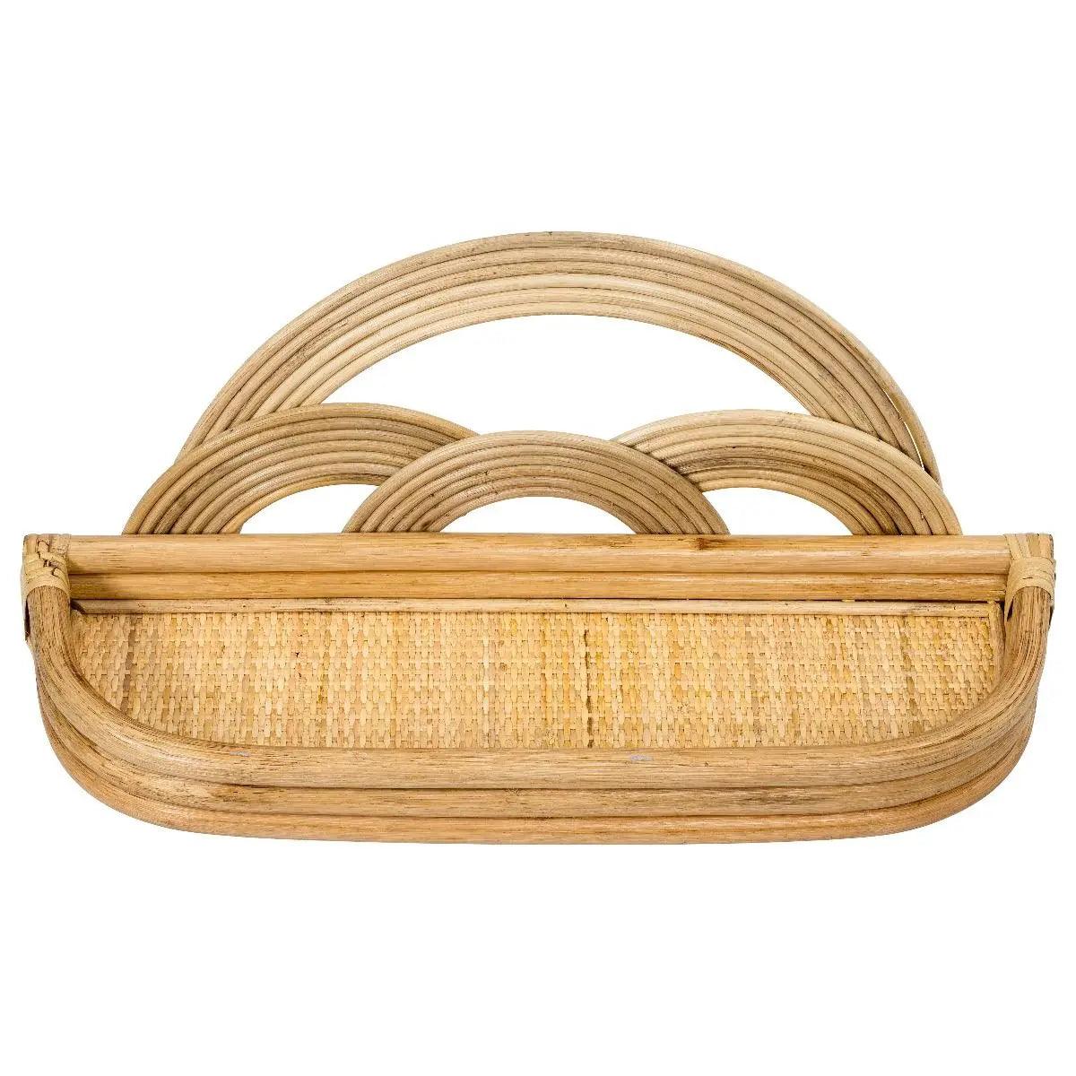 HG Living Archrio Rattan Wall Shelf Natural Honey - Baby FurnitureWI129332092133641 7