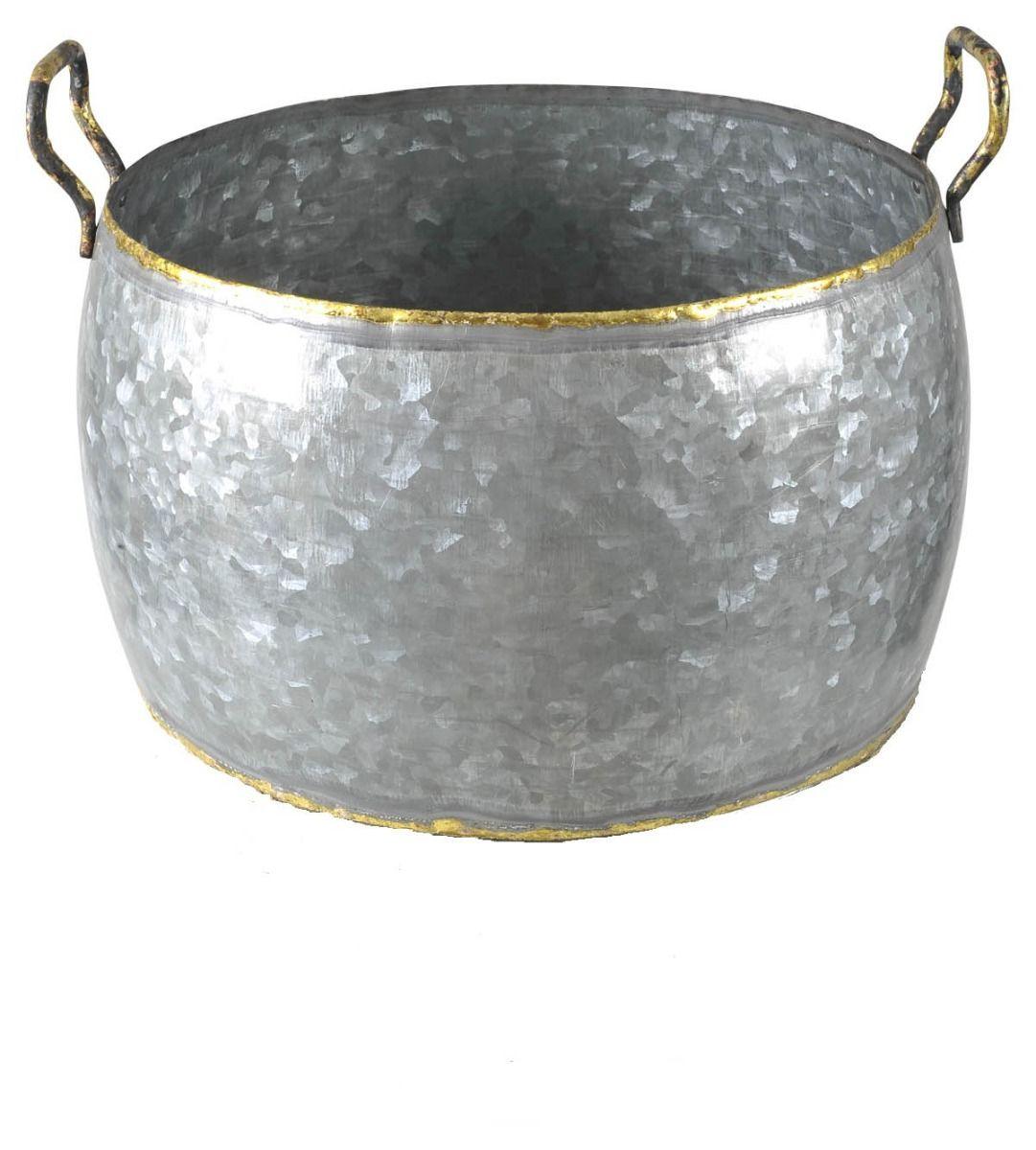 HG Living Austin Round Tub With Handle Silver Oxidised - OutdoorGF789332092122850 1